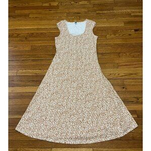 Old Navy Maxi Dress Women's Large Tall Sleeveless Scoop Neck Animal Print
